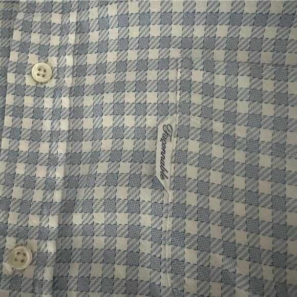 Faconnable Weave Pattern Button Down dress shirt size 16.5 Detailed - Picture 12 of 12